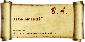 Bite Anikó névjegykártya